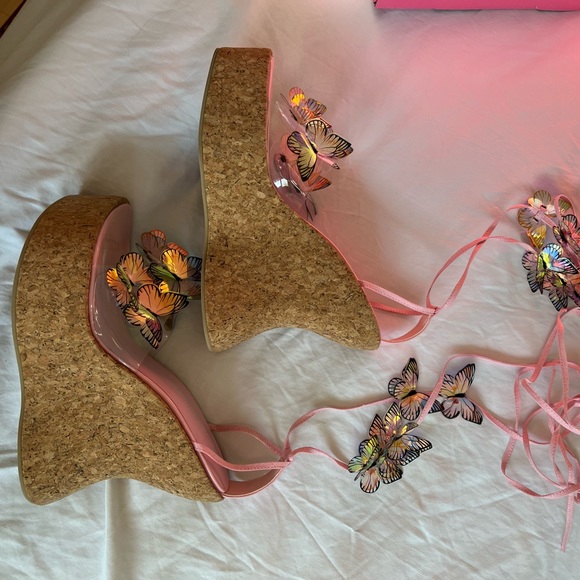 Sugar thrillz for Dollskill butterfly lace up wedges/heels - Picture 5 of 8